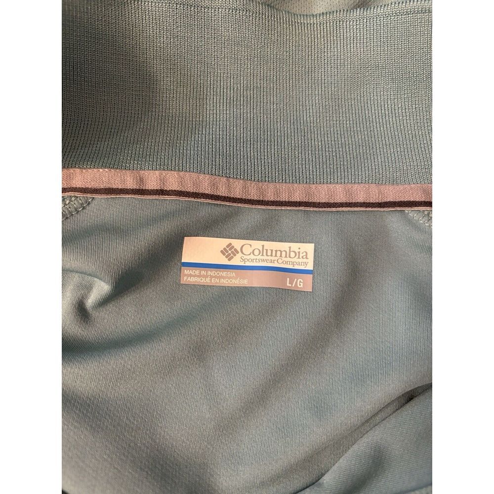 Columbia Short Sleeve Polo Men's Sz L Omni- Shade Gray & Green - Picture 4 of 7